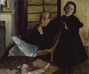 Edgar Degas Henri Degas and His Niece Lucie Degas oil painting